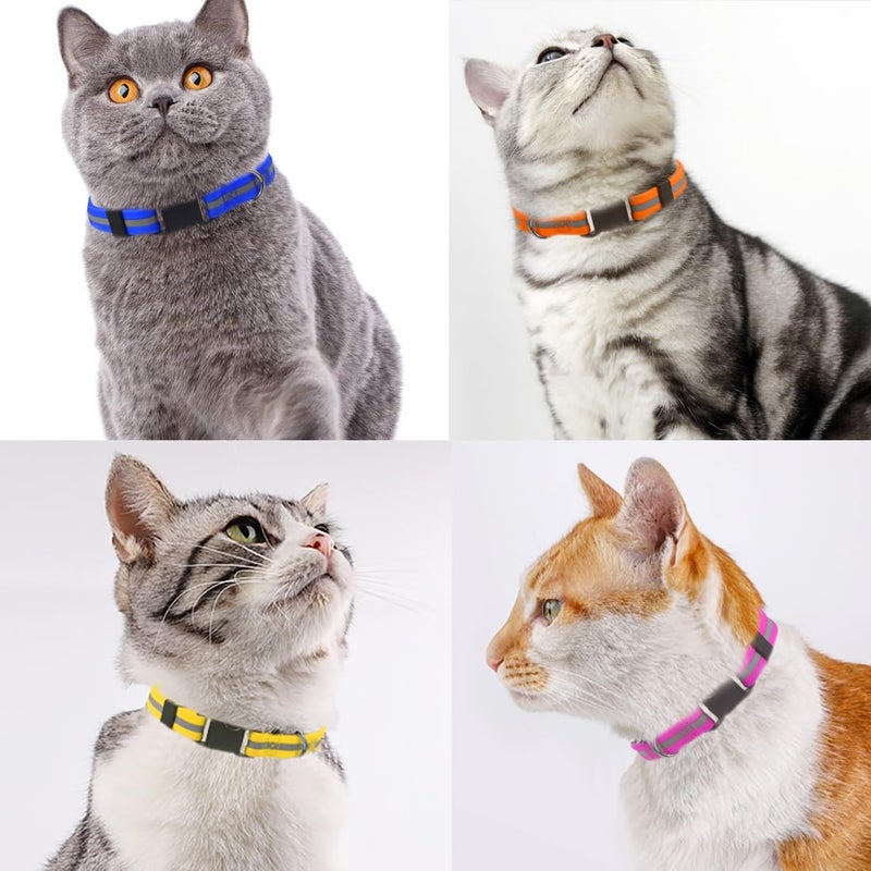 YOY 8pcs PVC Anti-Odor Waterproof Puppy Whelping ID Collars + 14pcs Soft Nylon Litter Collars, Reflective Stripe Baby Dog ID Bands Pet Identification for Newborn Pets Cats Kitten, Set of 22 - Image 4